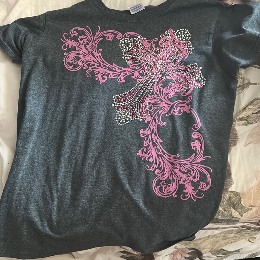 cute y2k cross shirt